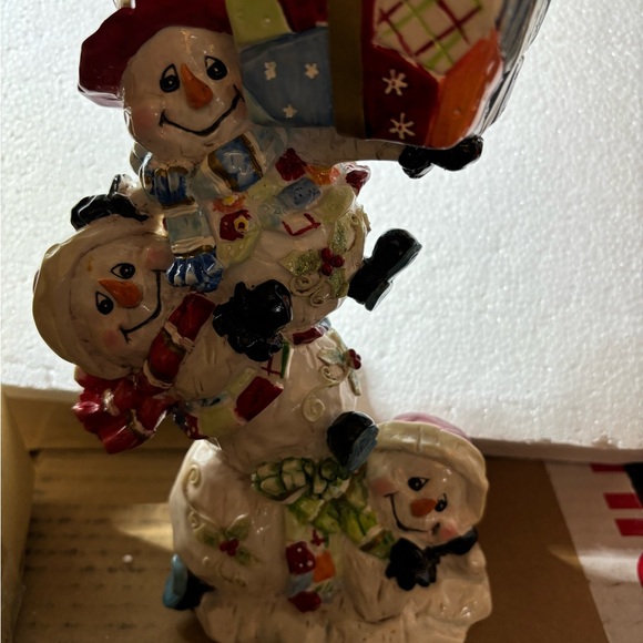 Home Interiors Snowman Candle Holder - Picture 3 of 9